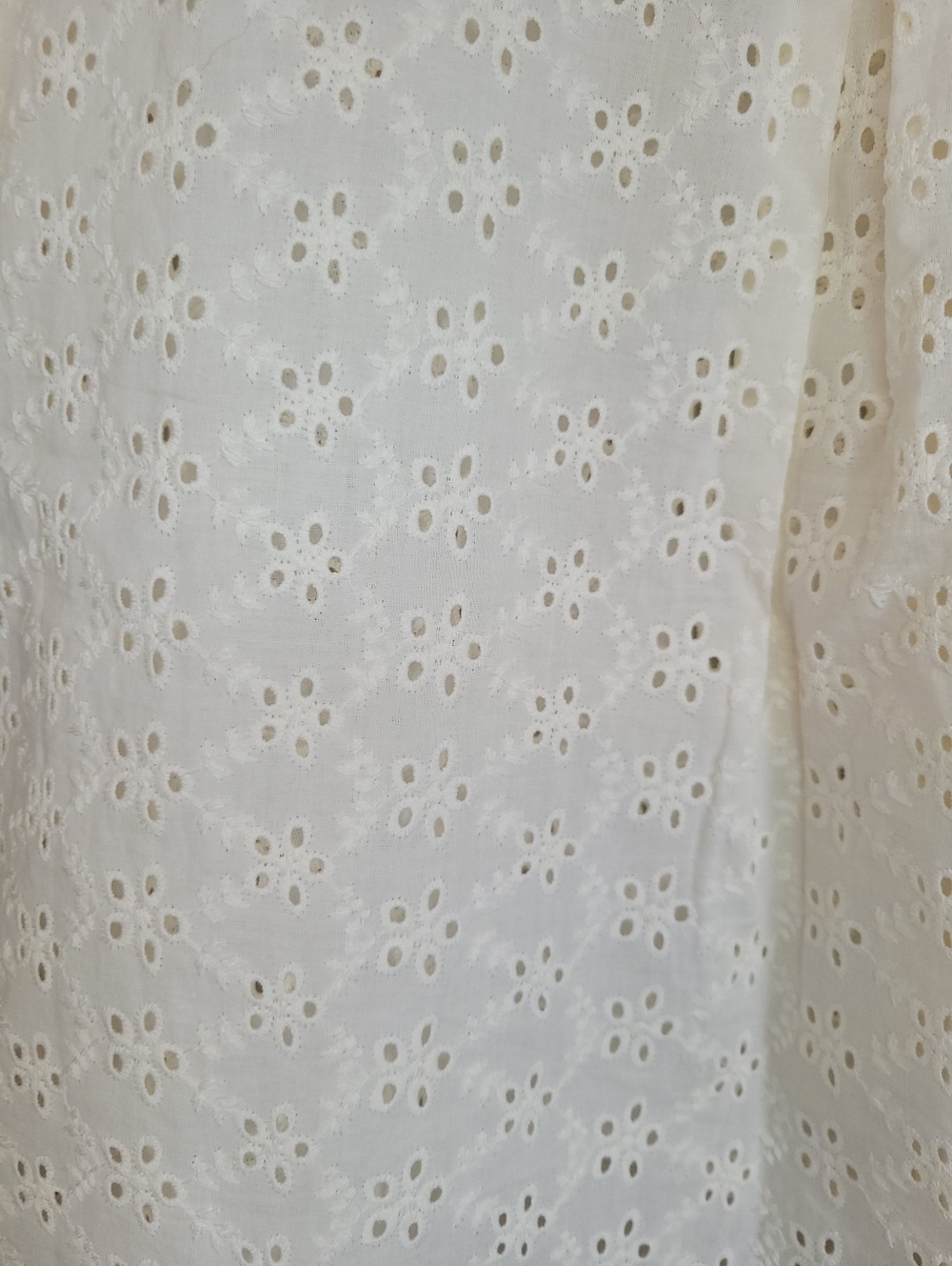 Madewell Eyelet Boxy Button Down Shirt M Lighthouse White Cotton Summer Top - Picture 10 of 12